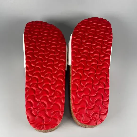 Birkenstock Madrid Men's EU 43 US 10 White Patent Leather Slip On Sandals Casual - Picture 4 of 9